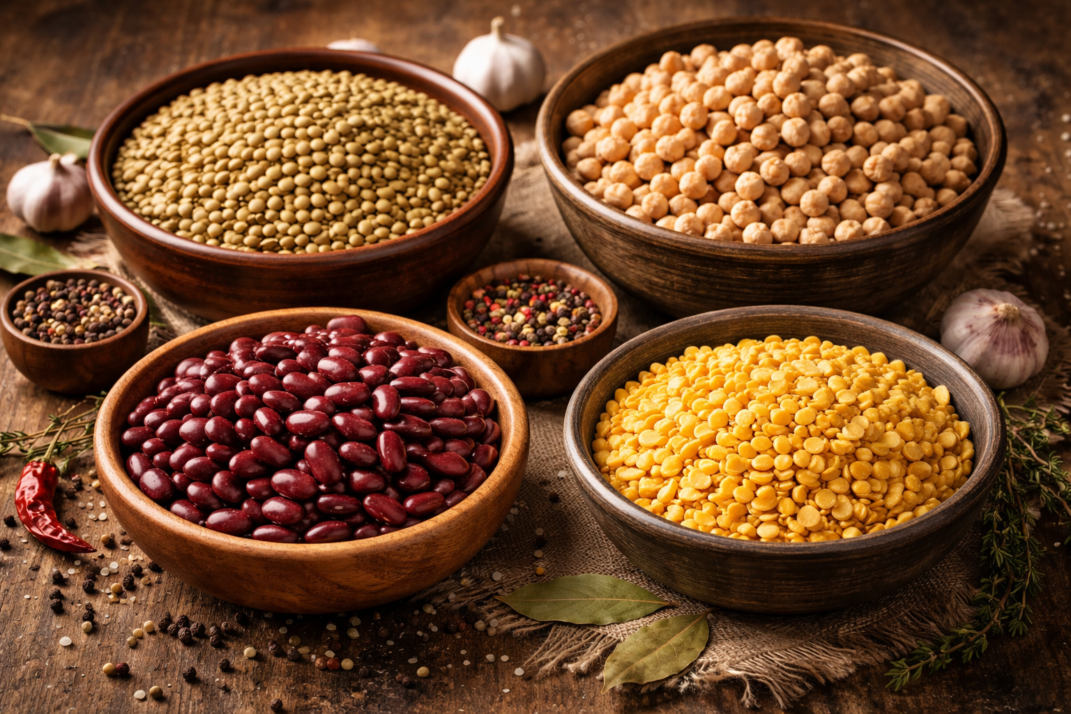 Verschiedene Hülsenfrüchte